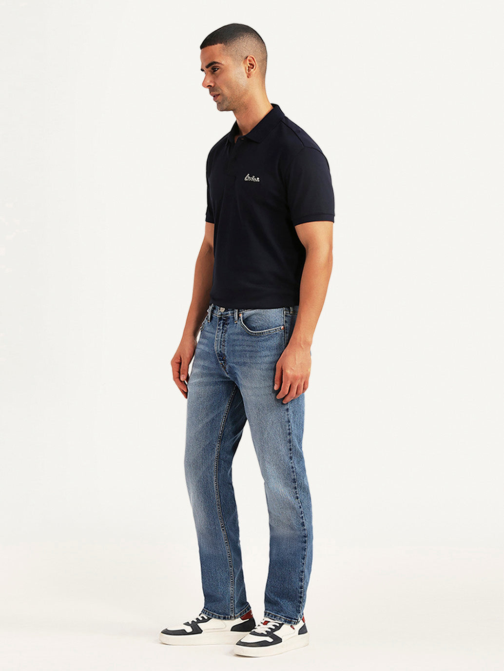 Men's 511 Blue Slim Fit Mid Rise Kooltex Jeans - Side View