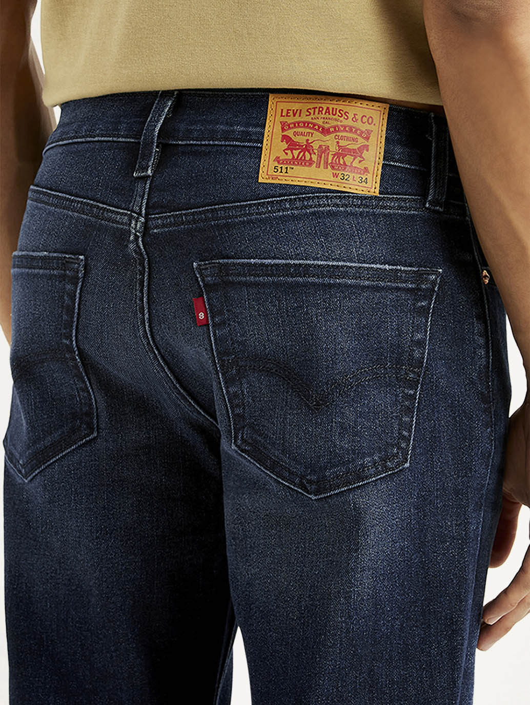 Men's 511 Navy Slim Fit Mid Rise Jeans - 20 View