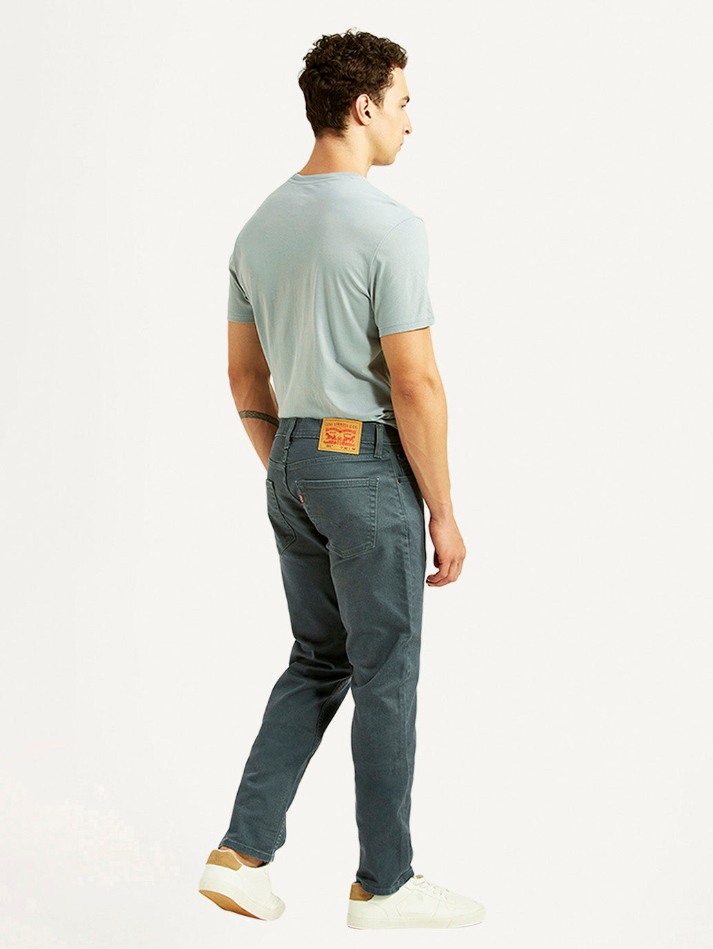 Men's 511 Blue Slim Fit Mid Rise Jeans - Back View