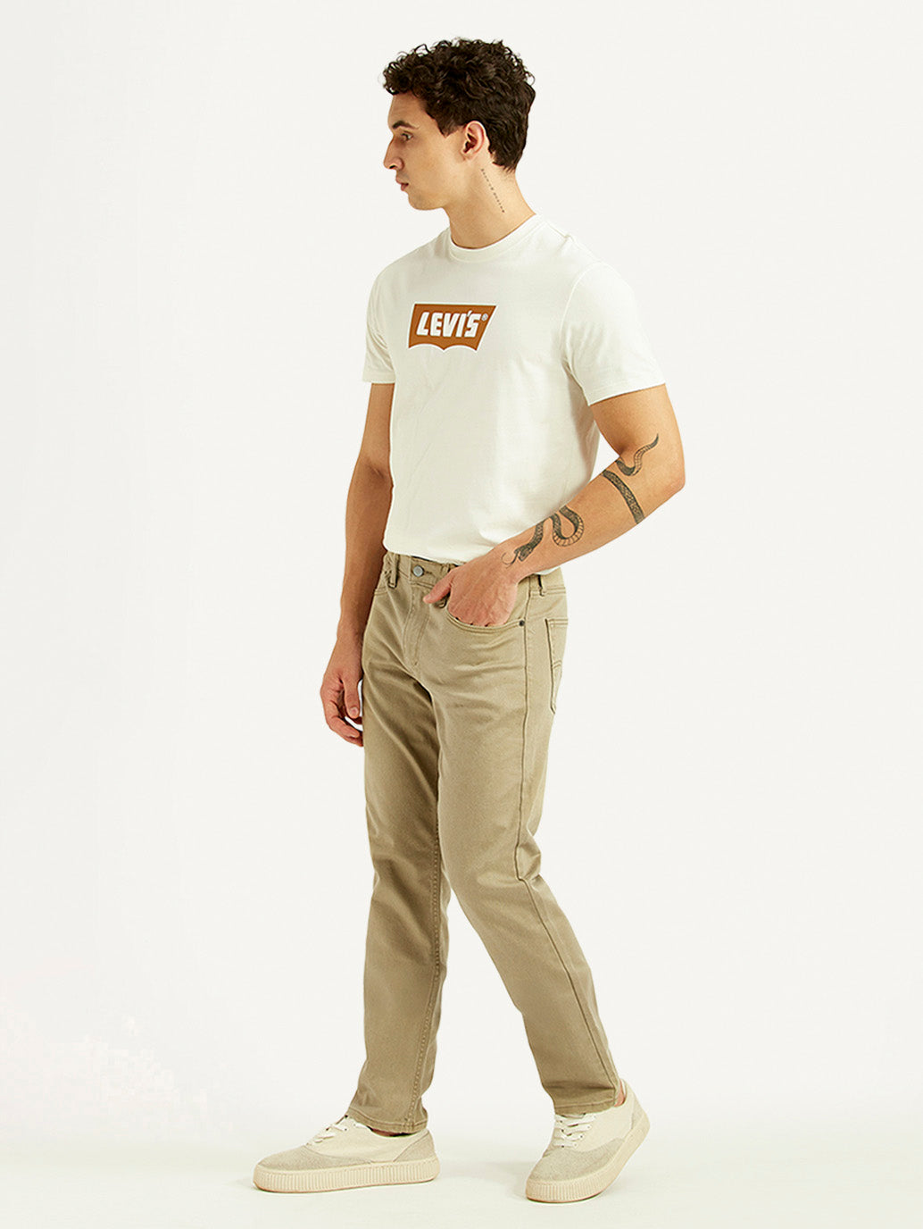 Men's 511 Khaki Slim Fit Mid Rise Jeans - Side View