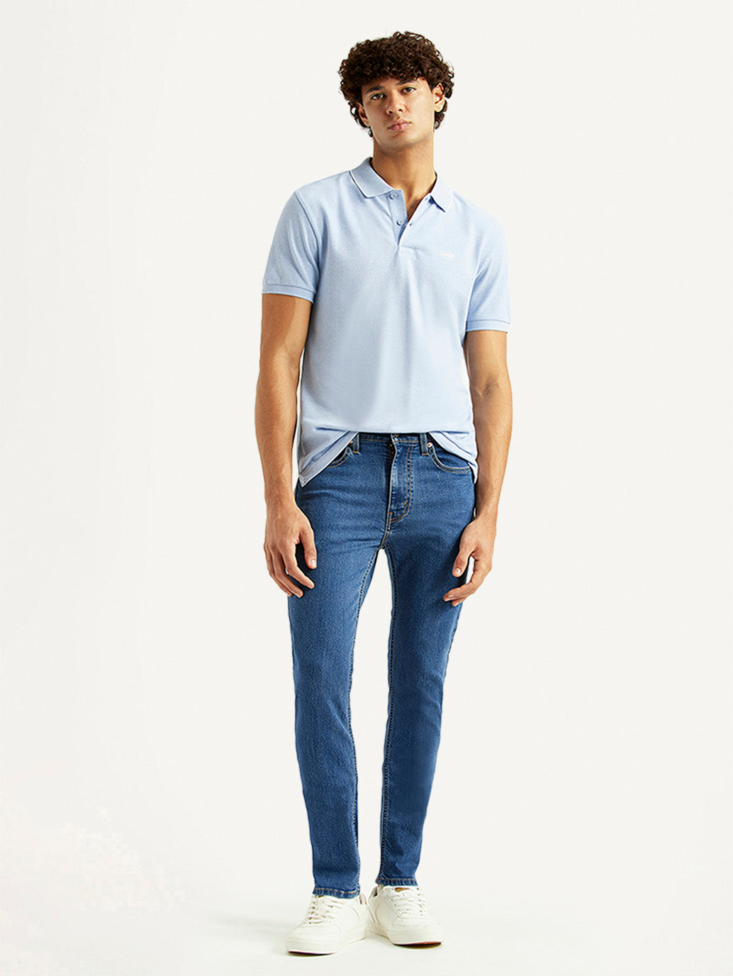 Men's 511 Blue Slim Fit Mid Rise Jeans - Styleshot View