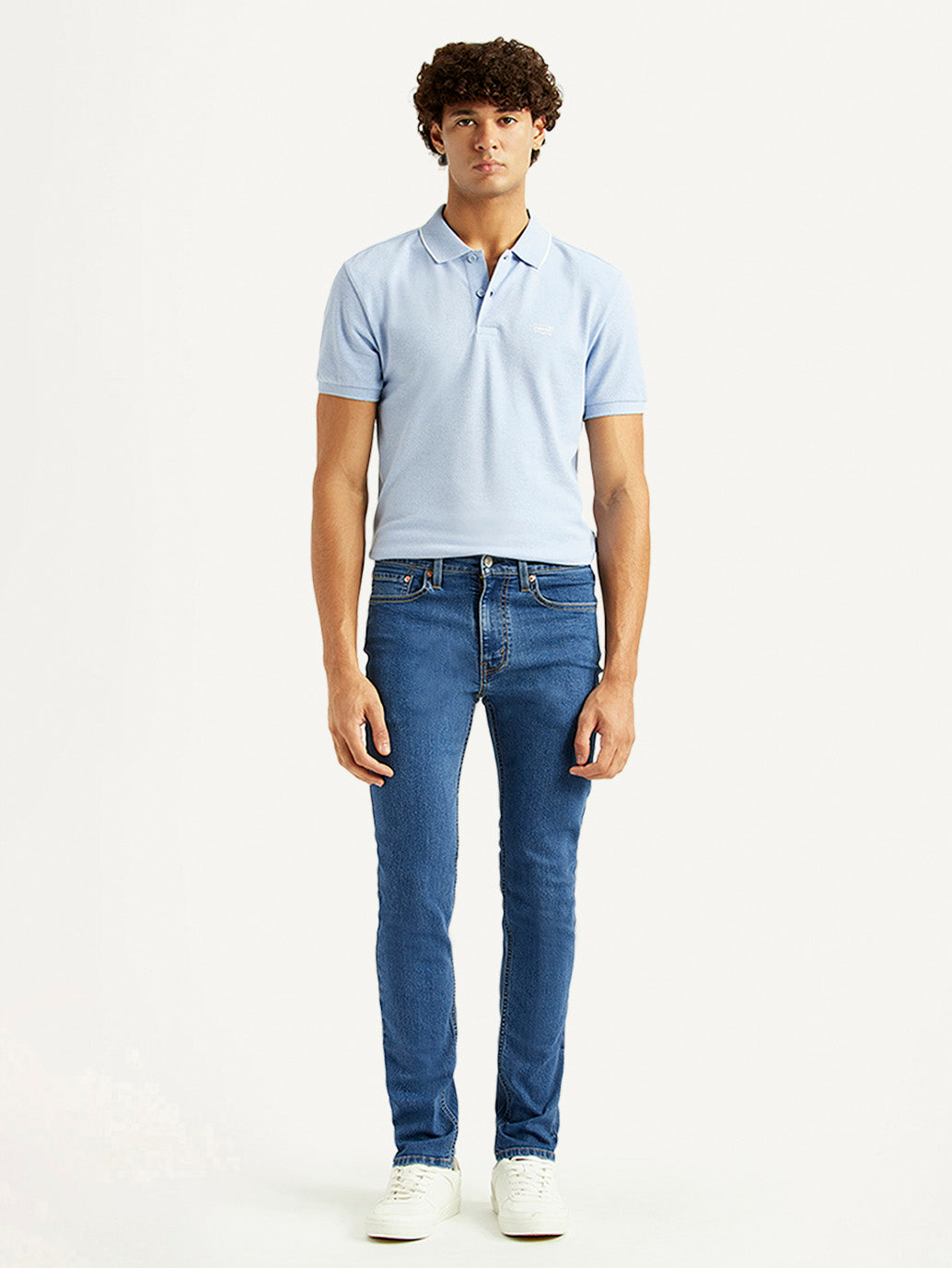 Men's 511 Blue Slim Fit Mid Rise Jeans - Front View