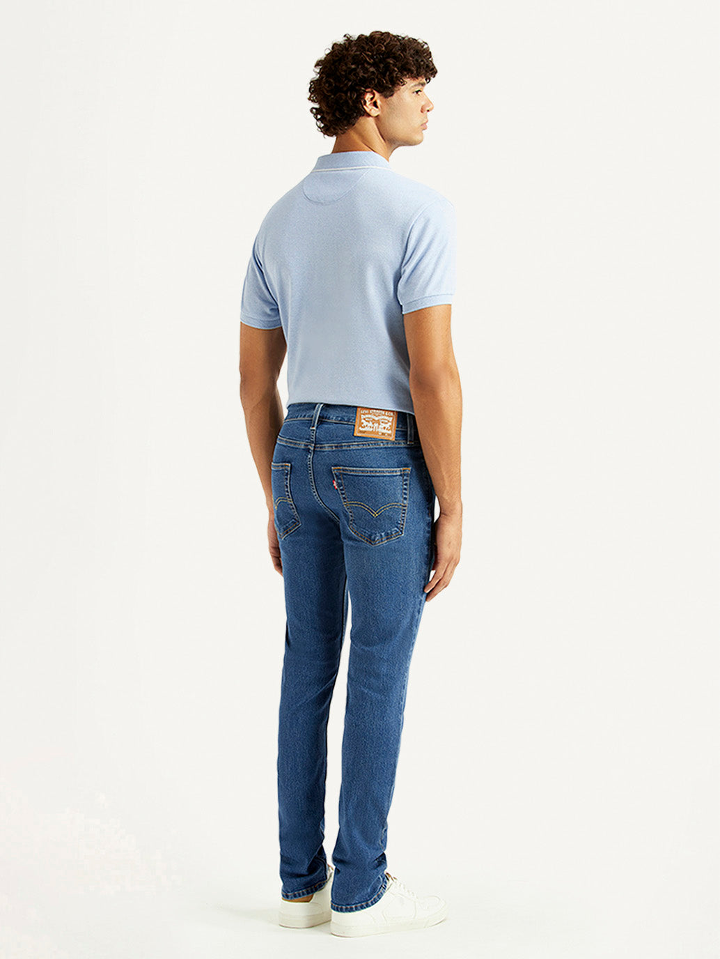 Men's 511 Blue Slim Fit Mid Rise Jeans - Back View
