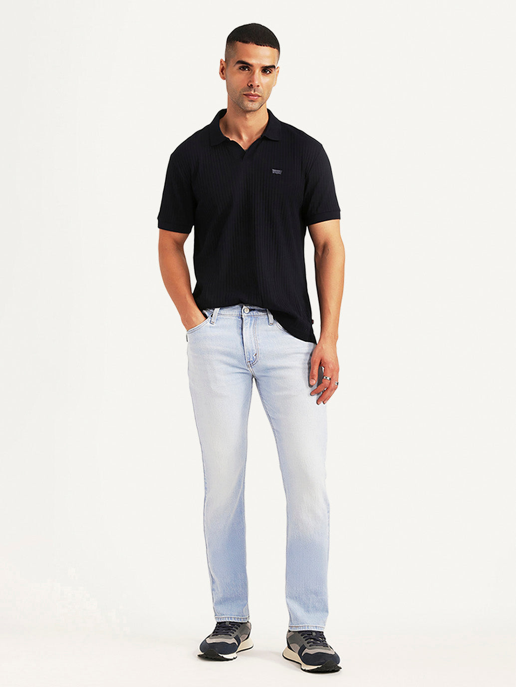 Men's 511 Light Blue Slim Fit Mid Rise Jeans - Styleshot View