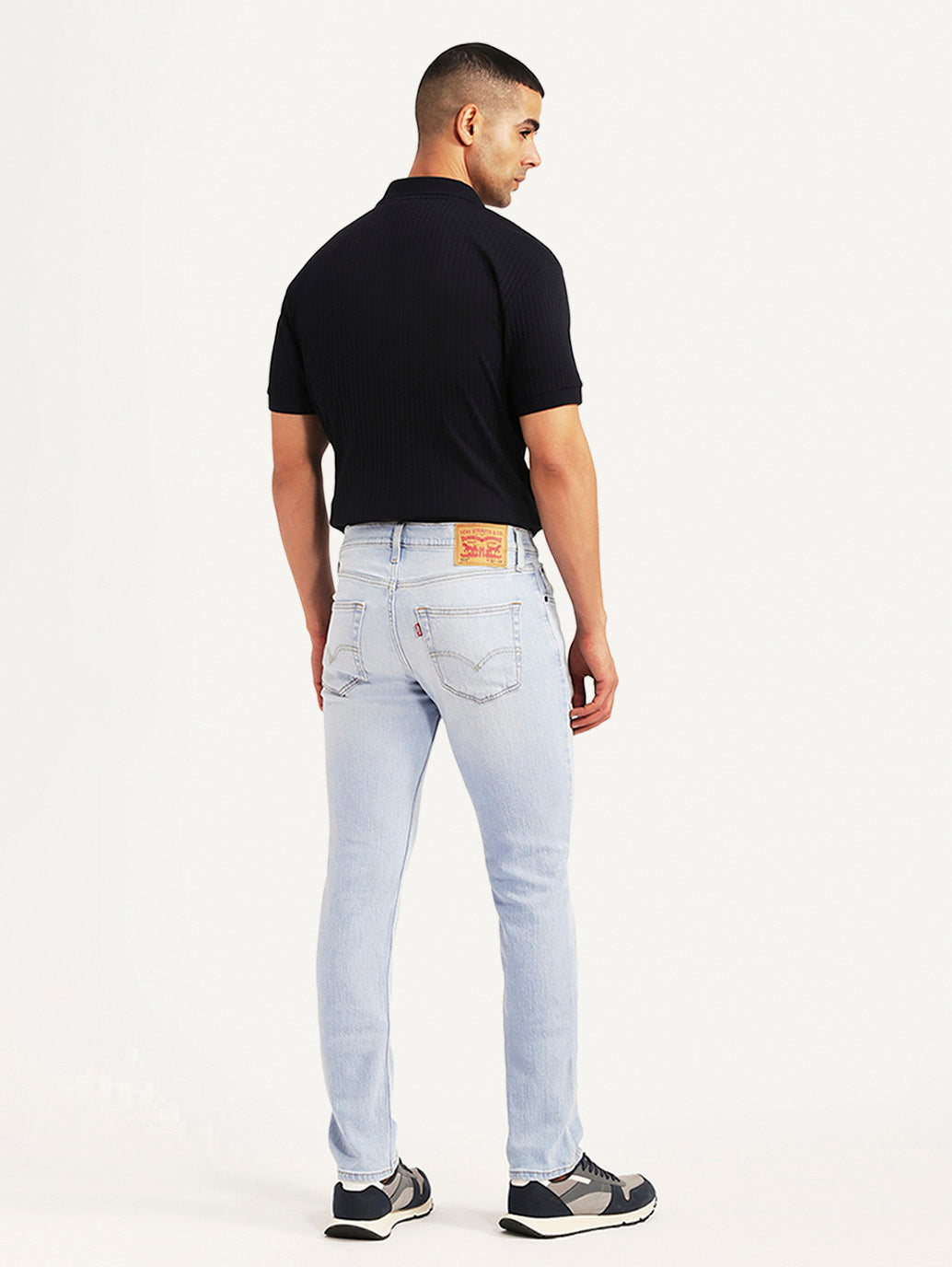 Men's 511 Light Blue Slim Fit Mid Rise Jeans - Back View