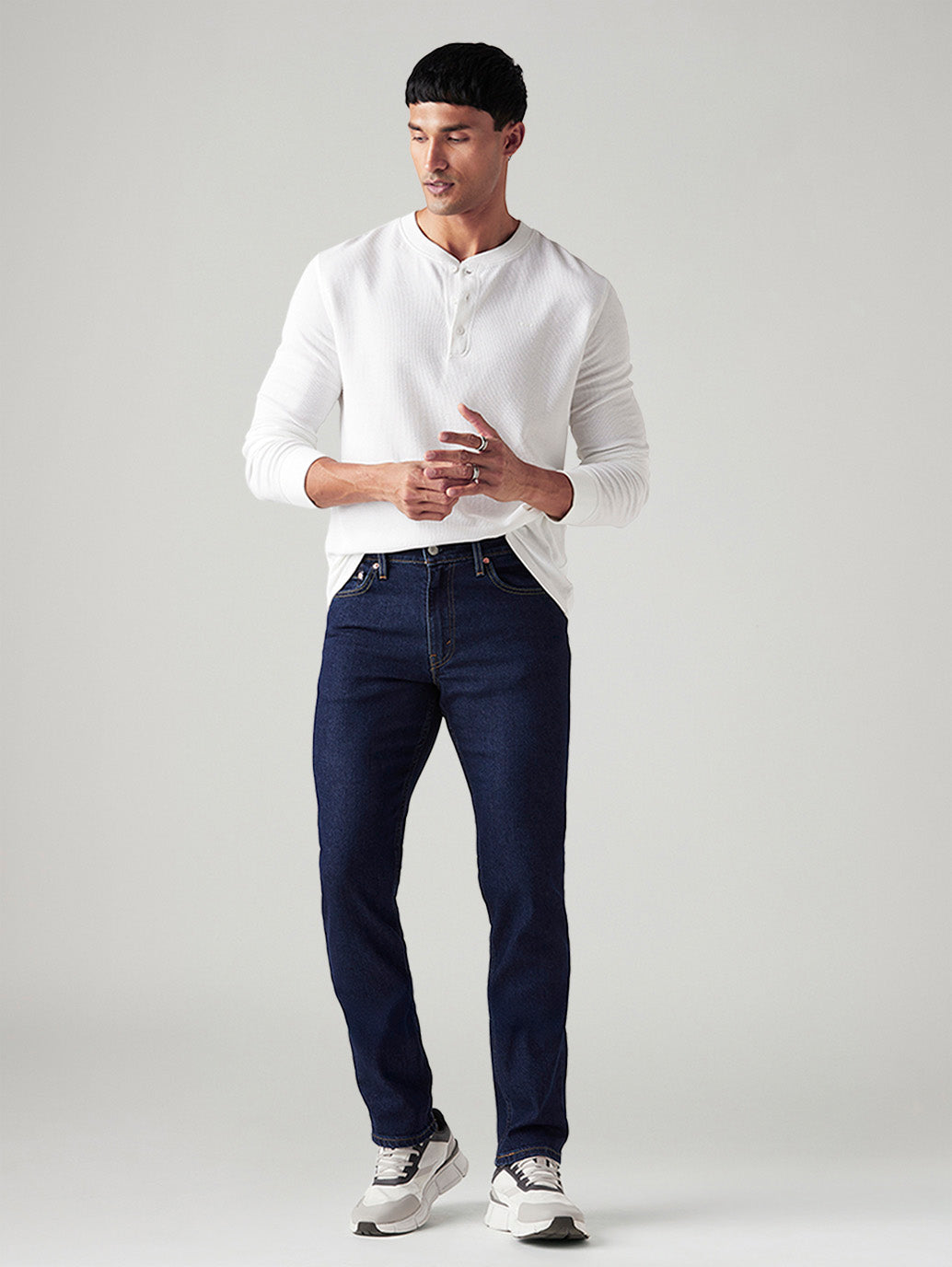 Men's 511 Dark Blue Slim Fit Mid Rise Jeans - Styleshot View