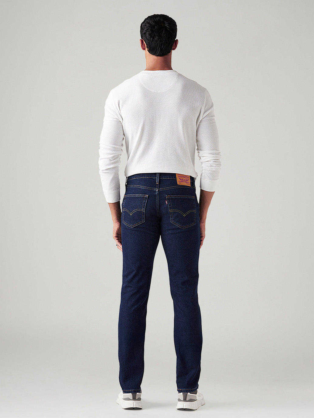 Men's 511 Dark Blue Slim Fit Mid Rise Jeans - Back View