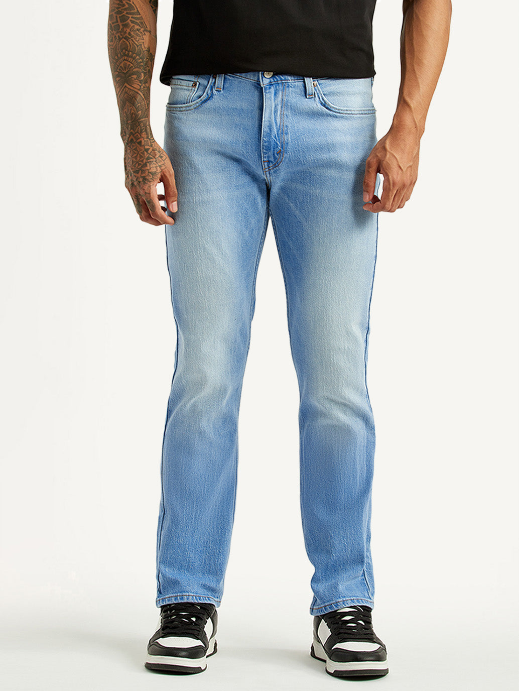 Men's 511 Light Blue Slim Fit Mid Rise Jeans - Front View