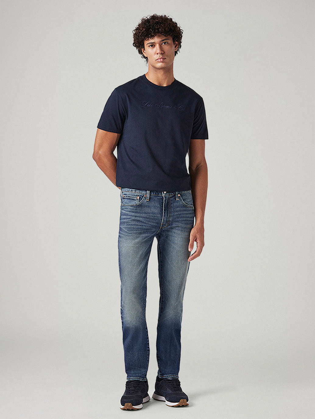 Men's 511 Blue Slim Fit Mid Rise Jeans - Front View