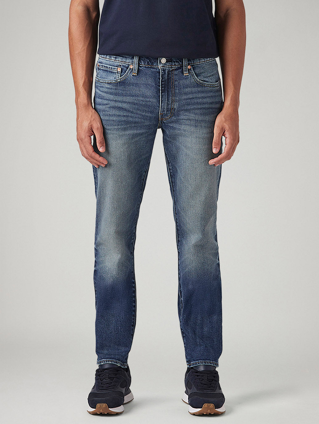 Men's 511 Blue Slim Fit Mid Rise Jeans - Front View