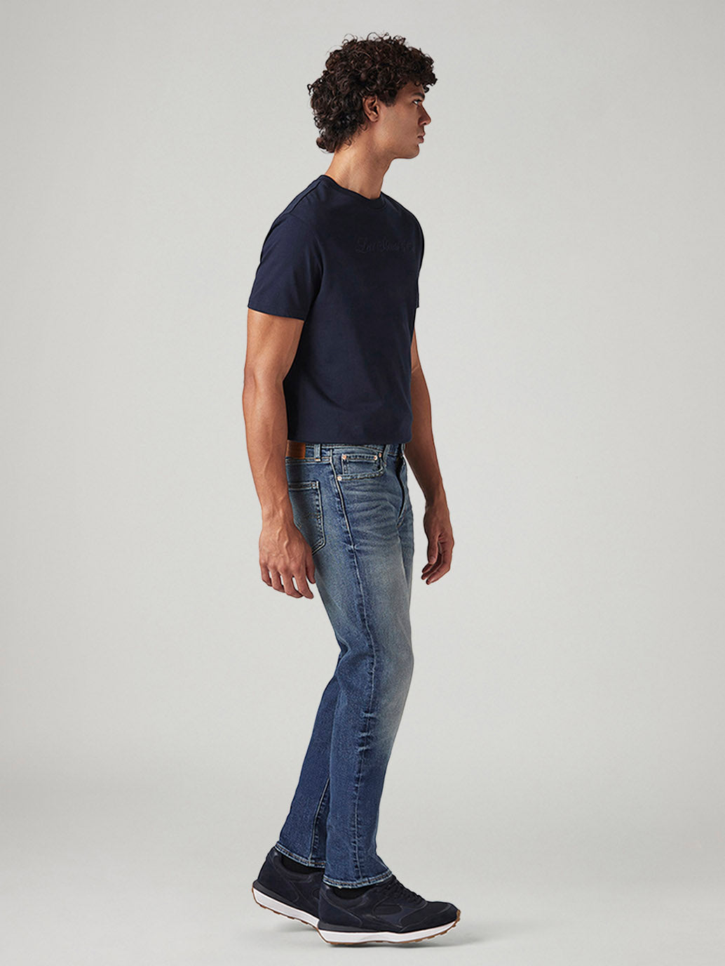 Men's 511 Blue Slim Fit Mid Rise Jeans - Side View