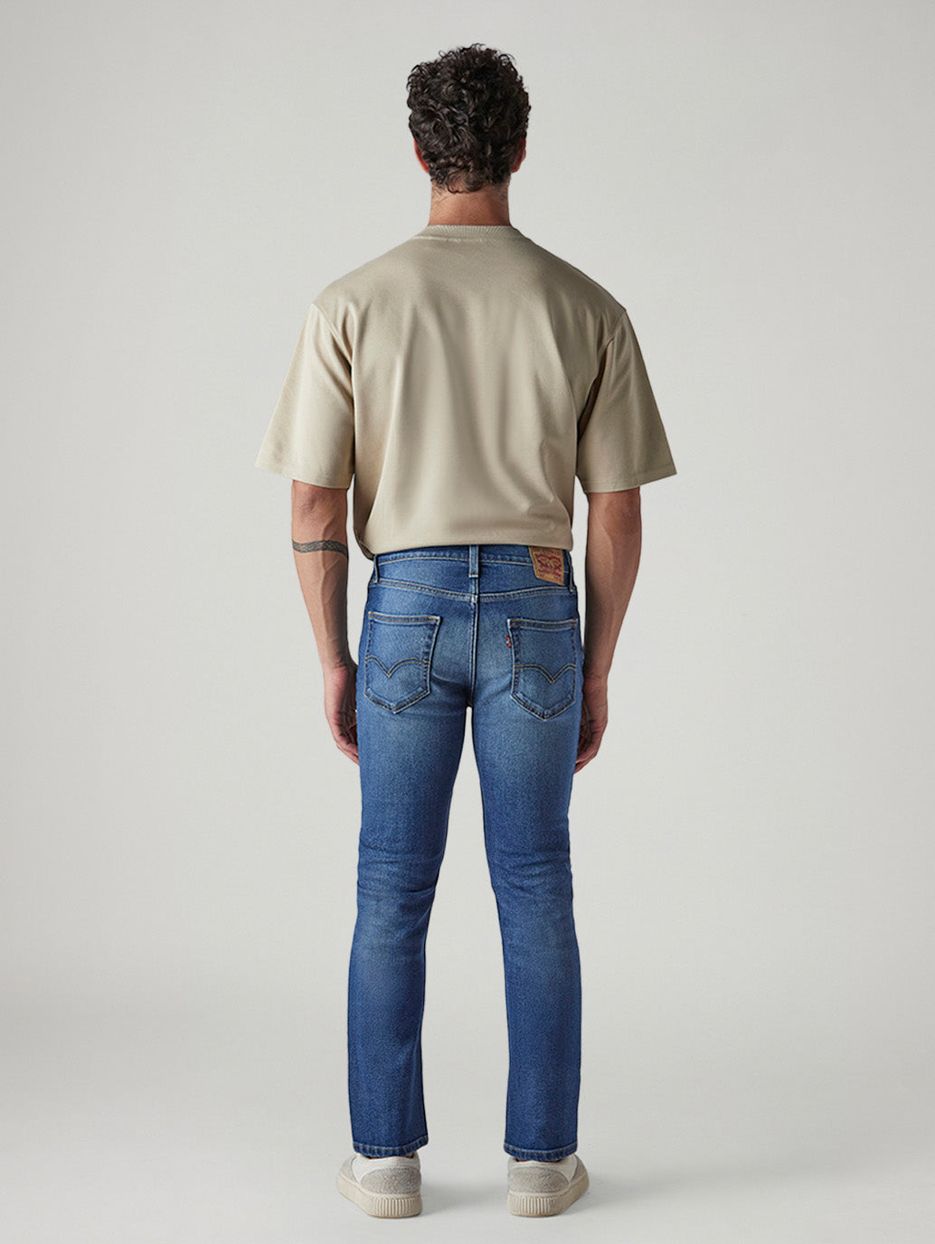 Men's 511 Blue Slim Fit Mid Rise Jeans - Back View