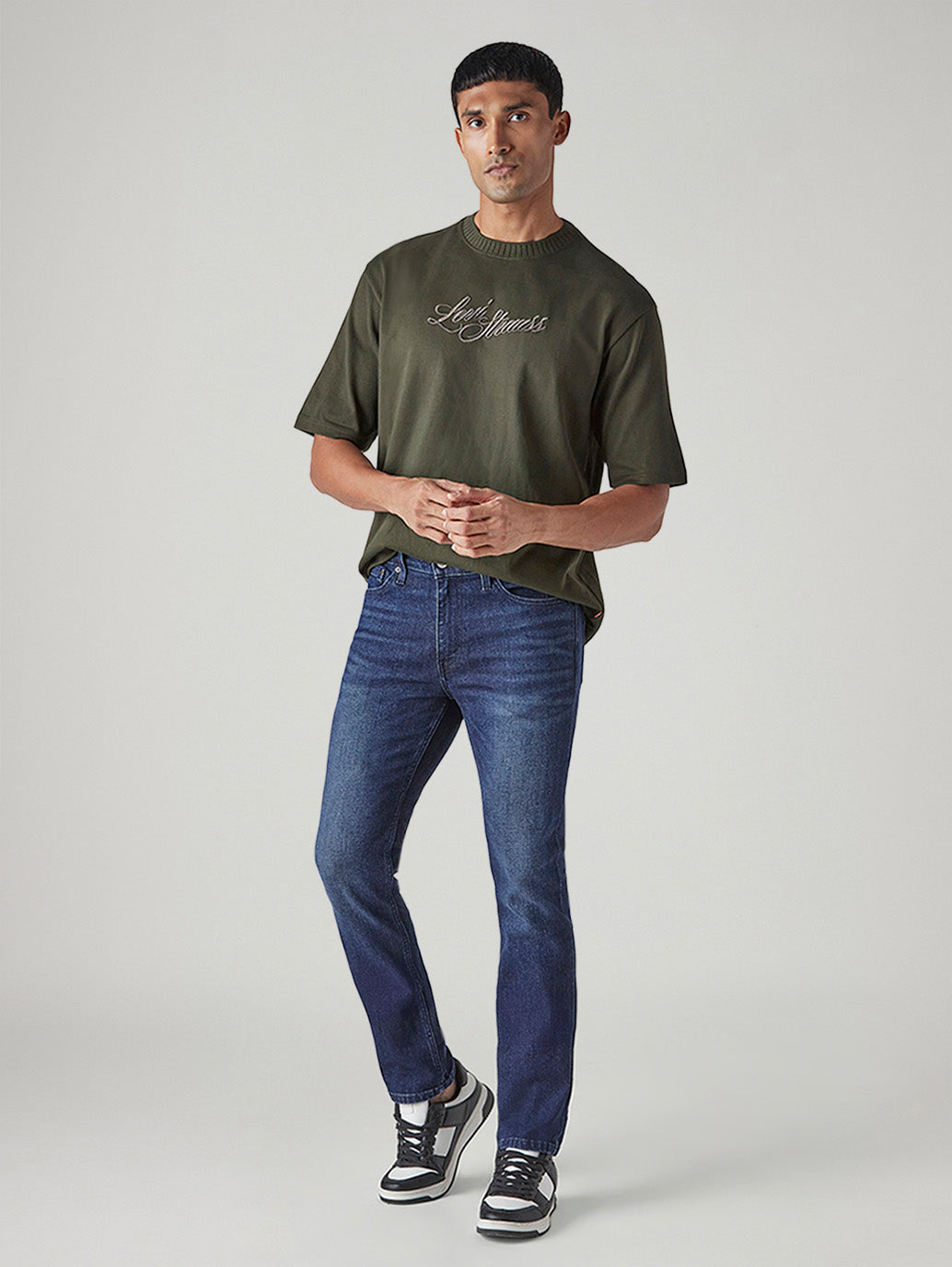 Men's 511 Dark Indigo Slim Fit Mid Rise Kooltex Jeans - Front View
