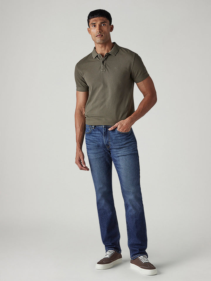 Men's 511 Blue Slim Fit Mid Rise Jeans