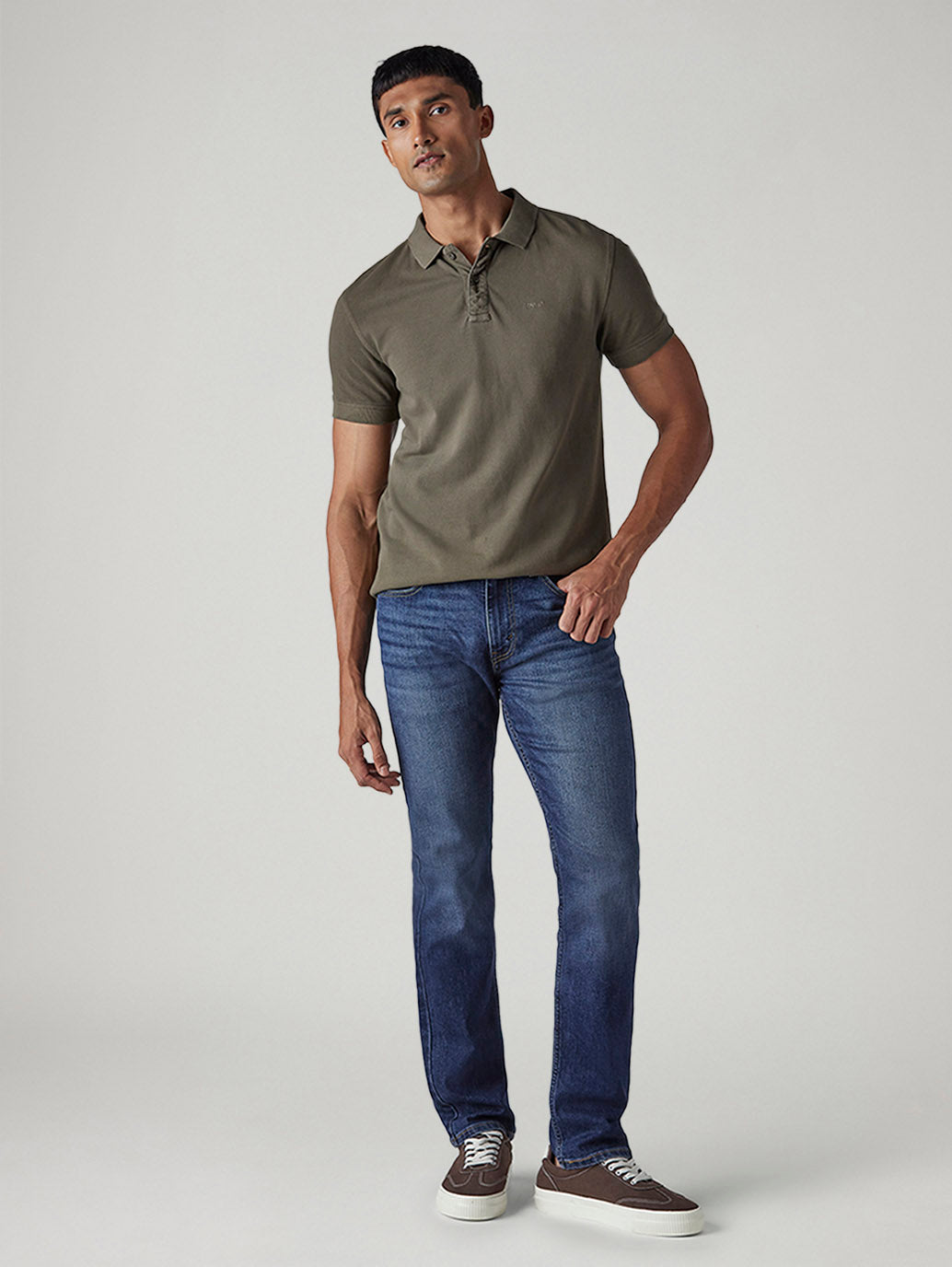 Men's 511 Blue Slim Fit Mid Rise Jeans - 20 View