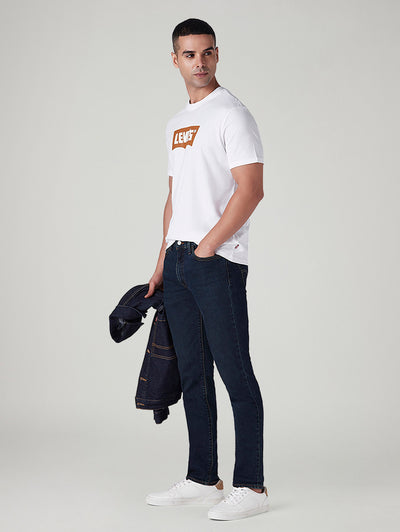 Men's 511 Dark Blue Slim Fit Mid Rise Selvedge Jeans-image-49