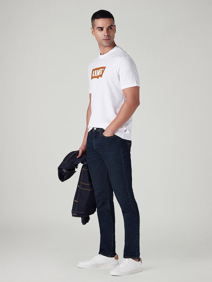 Men's 511 Dark Blue Slim Fit Mid Rise Selvedge Jeans