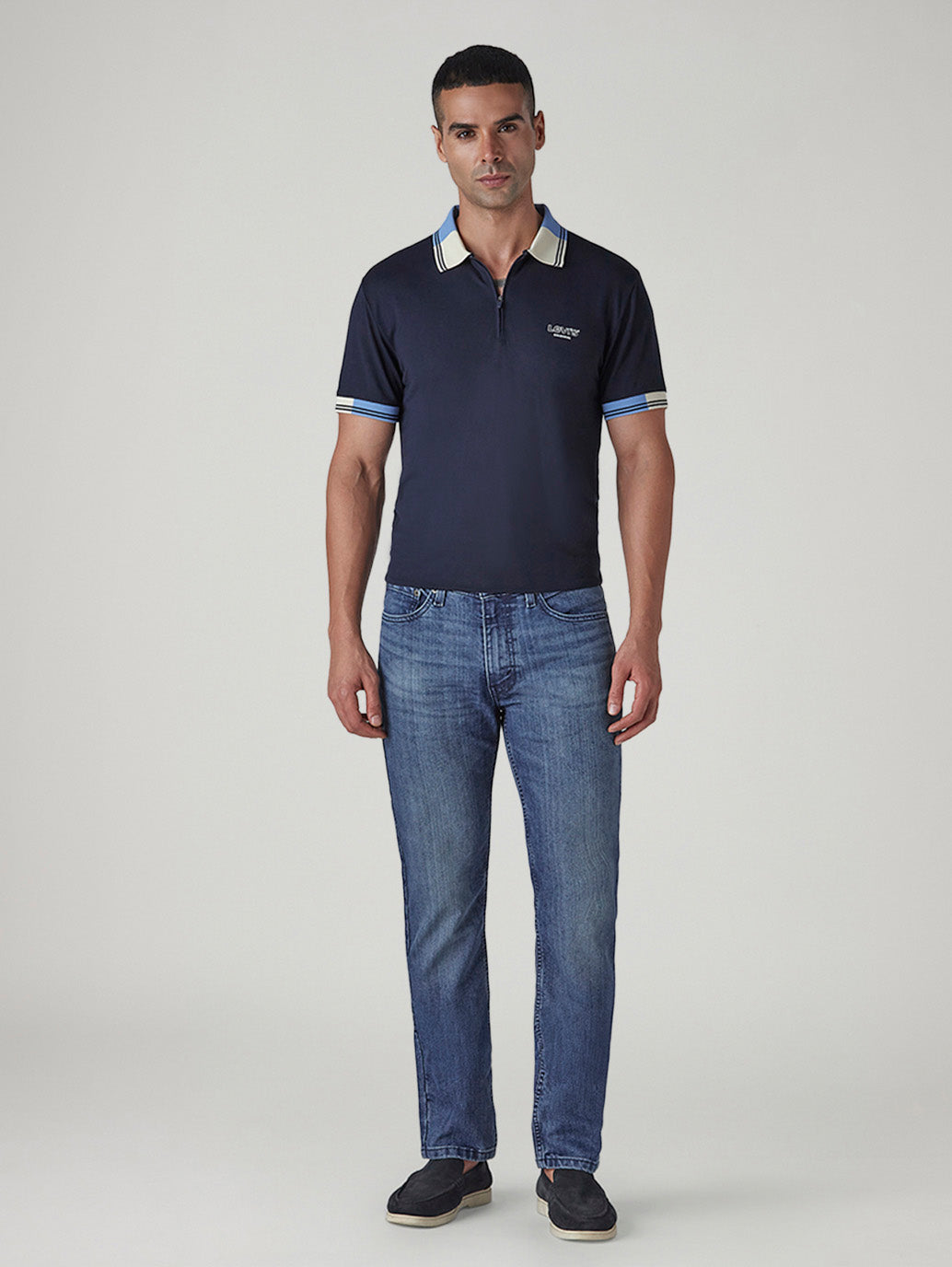 Men's 511 Blue Slim Fit Mid Rise Kooltex Jeans - Front View