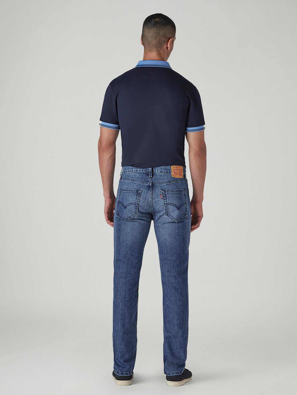 Men's 511 Blue Slim Fit Mid Rise Kooltex Jeans - Back View