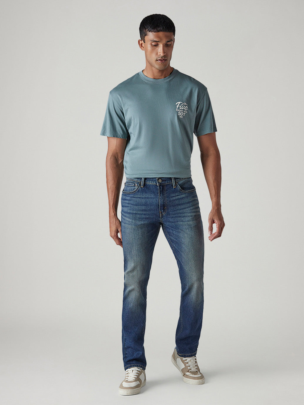 Men's 511 Tinted Dark Indigo Slim Fit Mid Rise Jeans - Front View