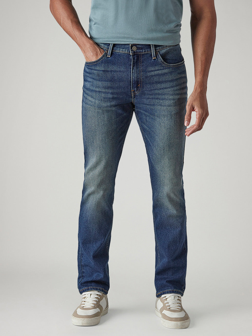 Men's 511 Tinted Dark Indigo Slim Fit Mid Rise Jeans - Front View