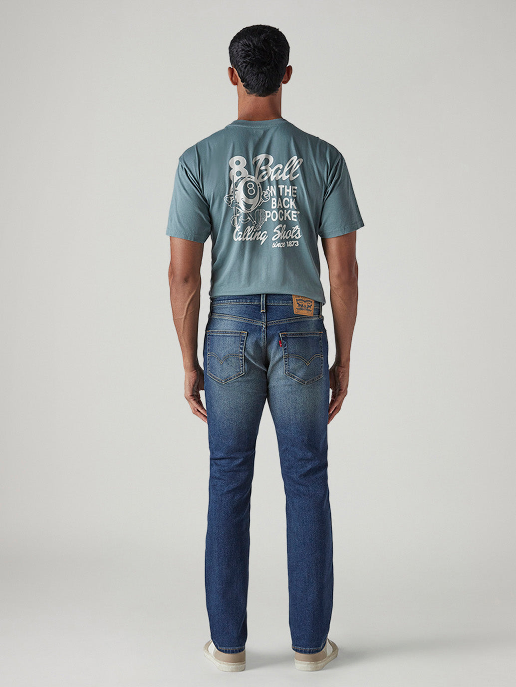 Men's 511 Tinted Dark Indigo Slim Fit Mid Rise Jeans - Back View