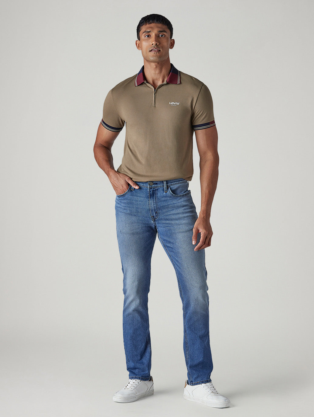Men's 511 Med Indigo Slim Fit Mid Rise Jeans - Styleshot View