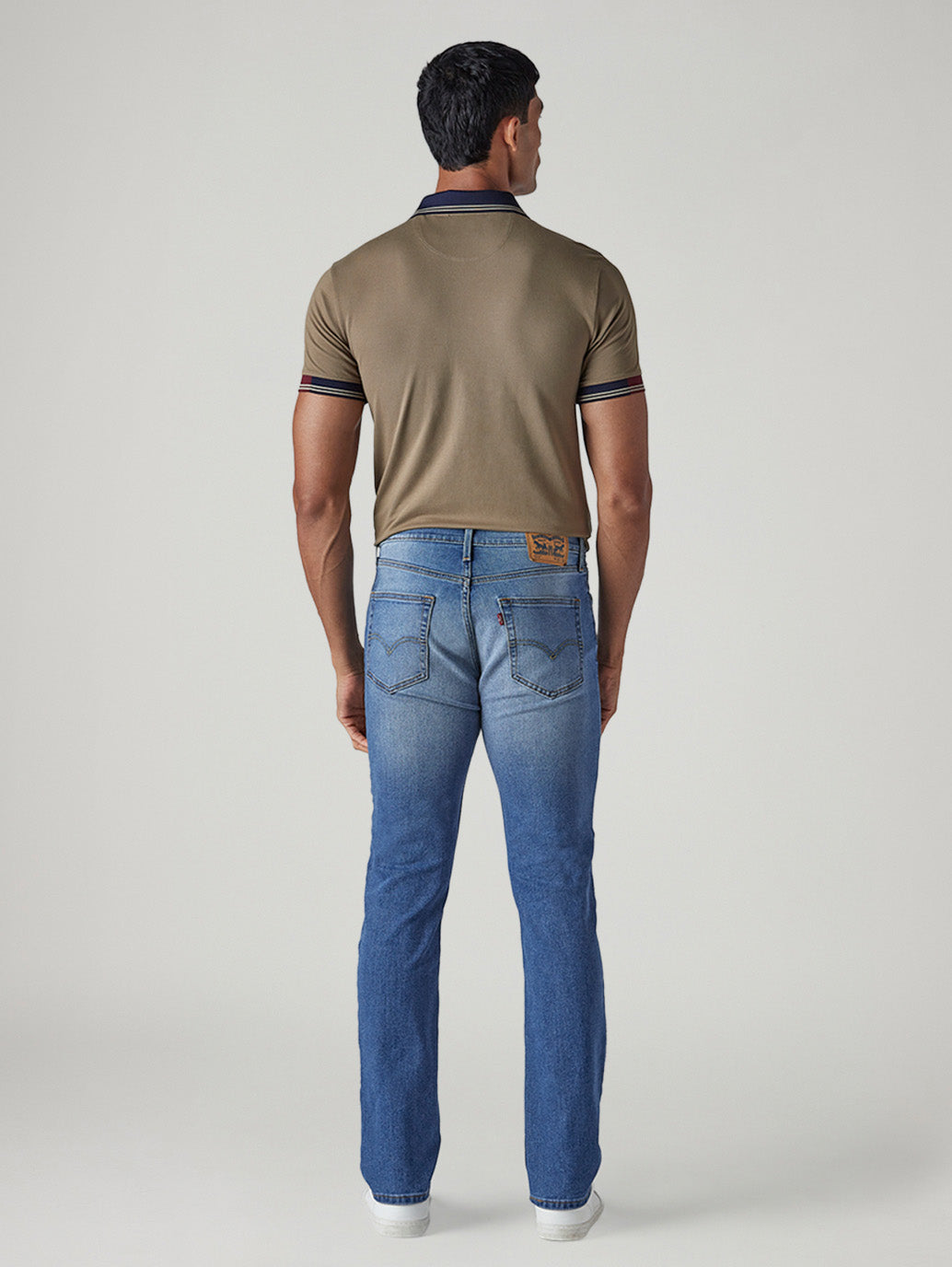 Men's 511 Med Indigo Slim Fit Mid Rise Jeans - Back View