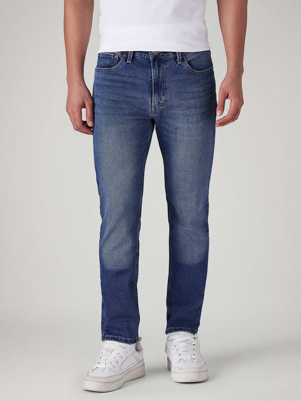 Men's 511 Blue Slim Fit Mid Rise Jeans - Front View