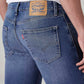 Men's 511 Blue Slim Fit Mid Rise Jeans - Detail View