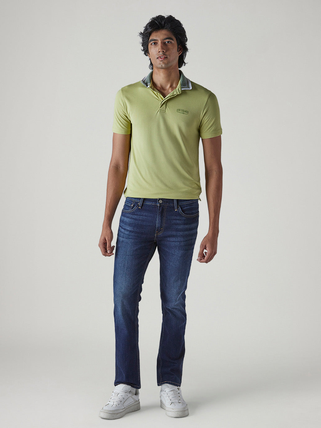 Men's 511 Dark Indigo Slim Fit Mid Rise Jeans - Front View
