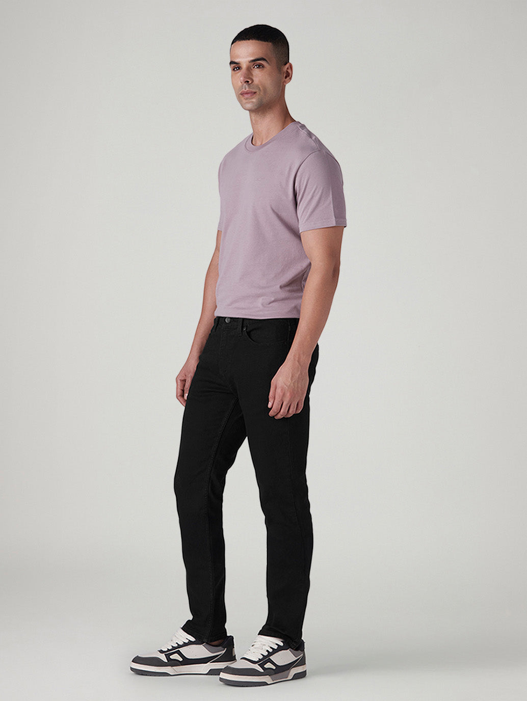Men's 511 Black Slim Fit Mid Rise Jeans - Side View