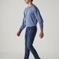 Men's 511 Dark Indigo Slim Fit Mid Rise Jeans - Side View