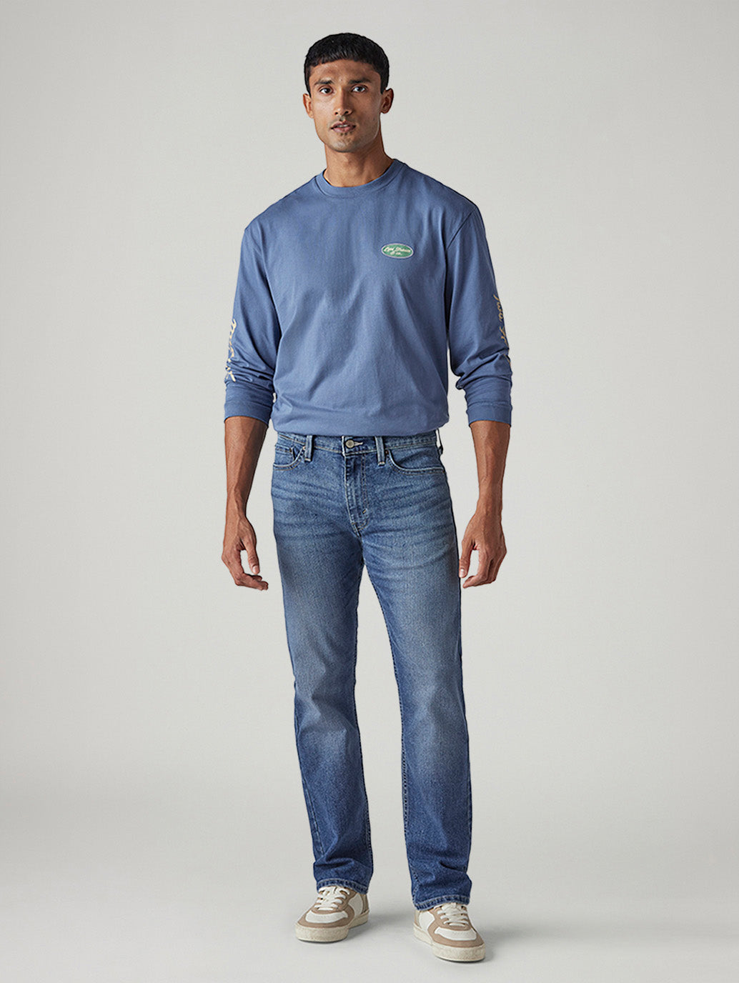 Men's 511 Light Blue Slim Fit Mid Rise Jeans - Front View