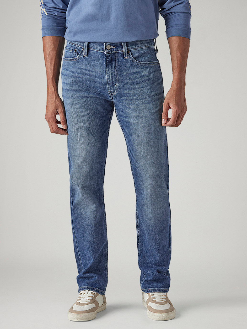 Men's 511 Light Blue Slim Fit Mid Rise Jeans - Front View