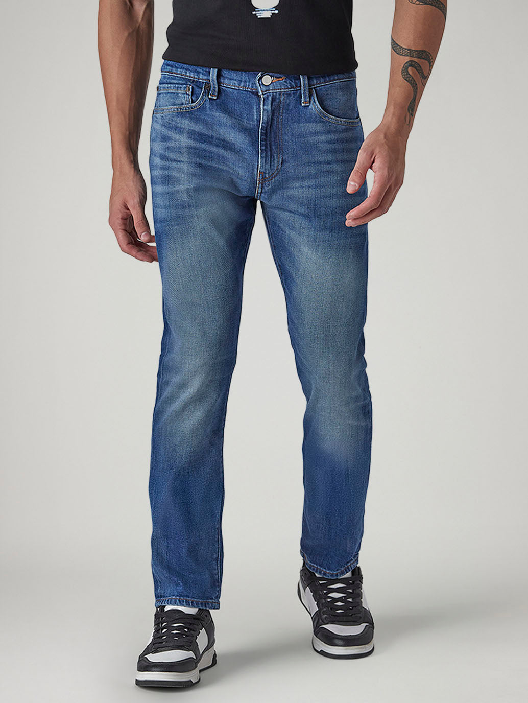Men's 511 Blue Slim Fit Mid Rise Selvedge Jeans - 20 View