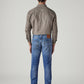 Men's 511 Blue Slim Fit Mid Rise Selvedge Linen Jeans - Back View