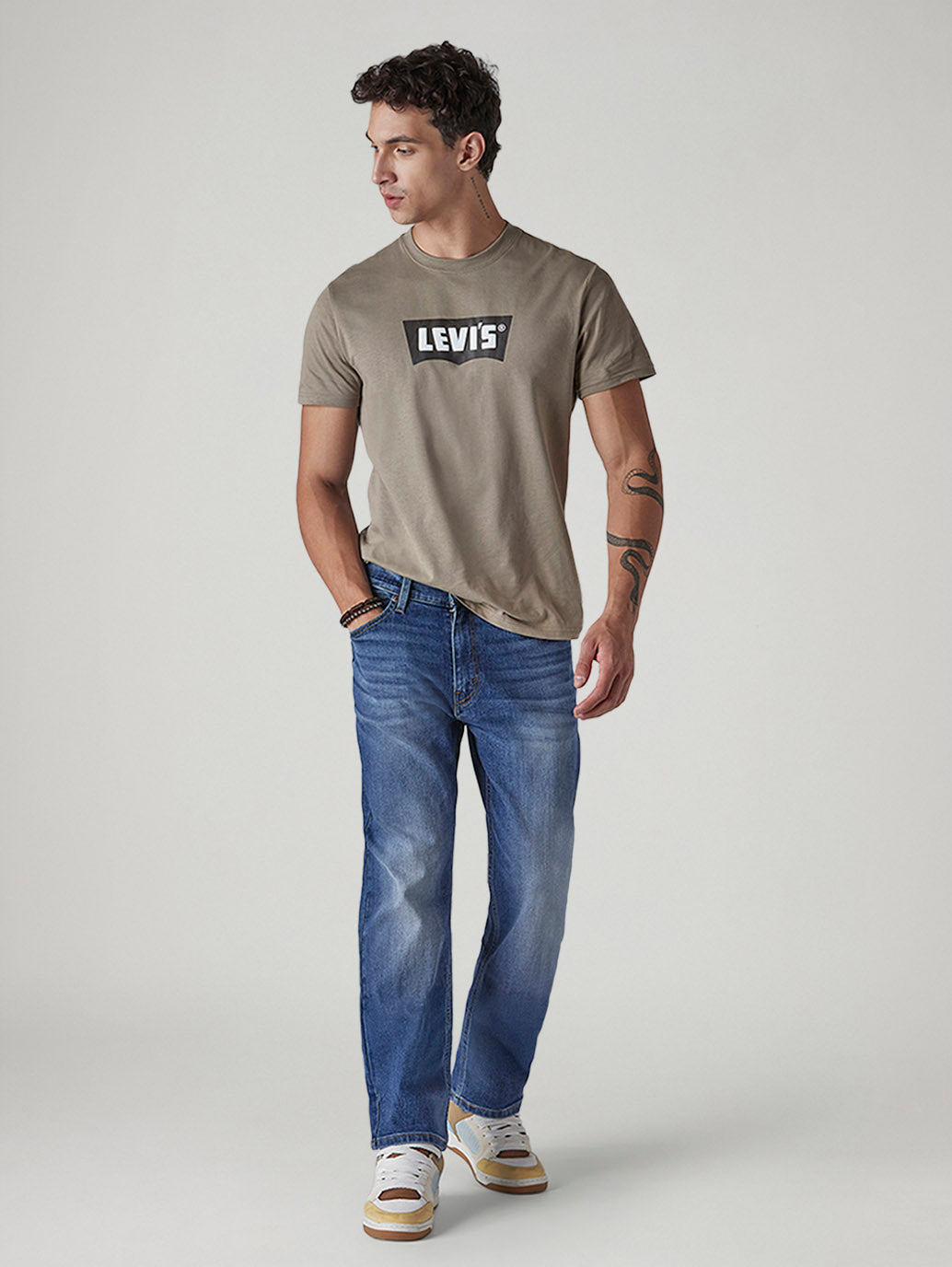 Men's 541 Blue Athletic Tapered Fit Mid Rise Jeans - 20 View