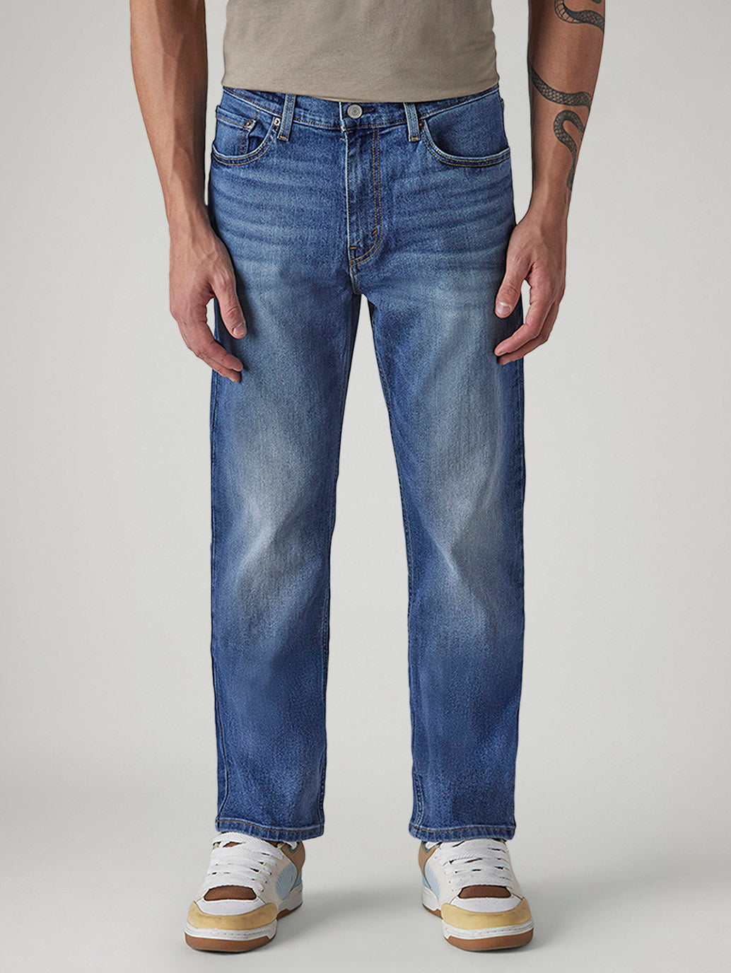 Men's 541 Blue Athletic Tapered Fit Mid Rise Jeans - 20 View