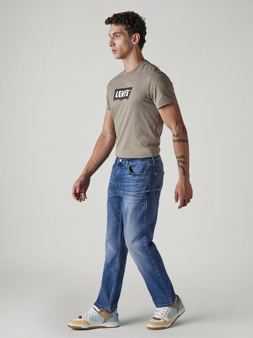 Men's 541 Blue Athletic Tapered Fit Mid Rise Jeans - 20 View