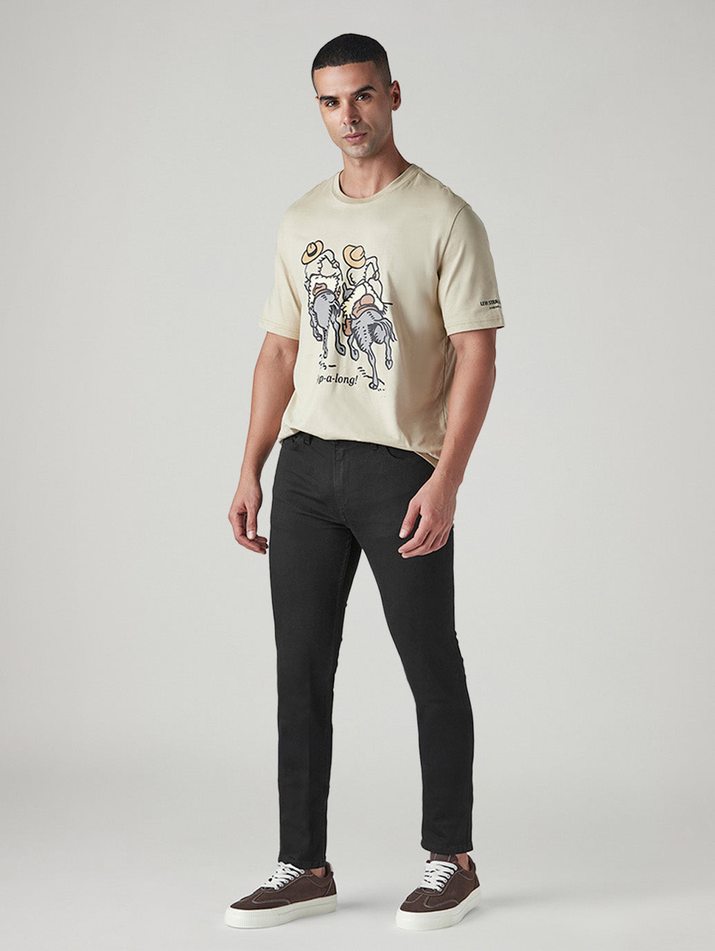 Men's 511 Black Slim Fit Mid Rise Jeans - Styleshot View