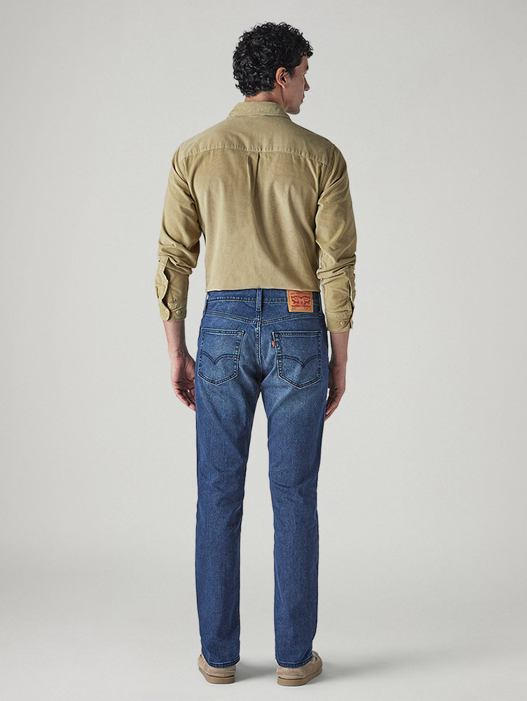 Men's 505 Indigo Straight Fit Mid Rise Jeans - Back View