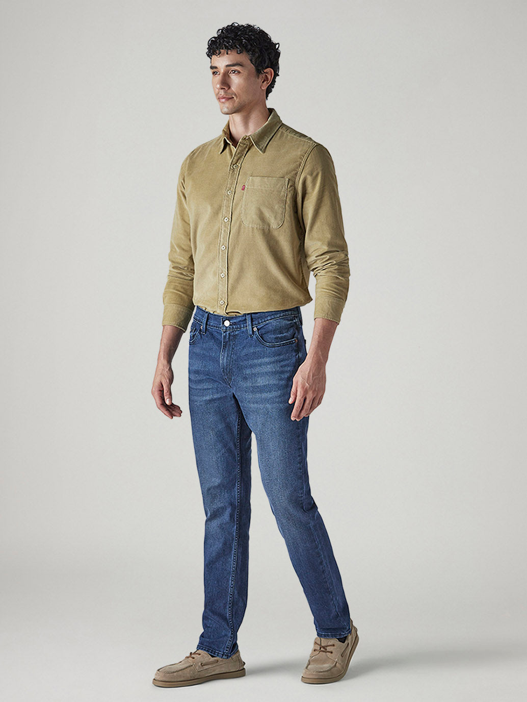 Men's 505 Indigo Straight Fit Mid Rise Jeans - Side View