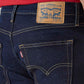 Men's 505 Dark Indigo Straight Fit Mid Rise Jeans - Detail View
