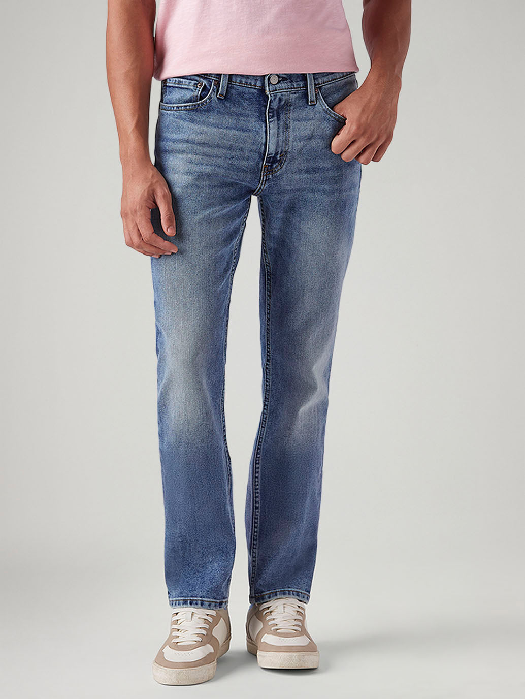 Men's 511 Blue Slim Fit Mid Rise Jeans - Front View