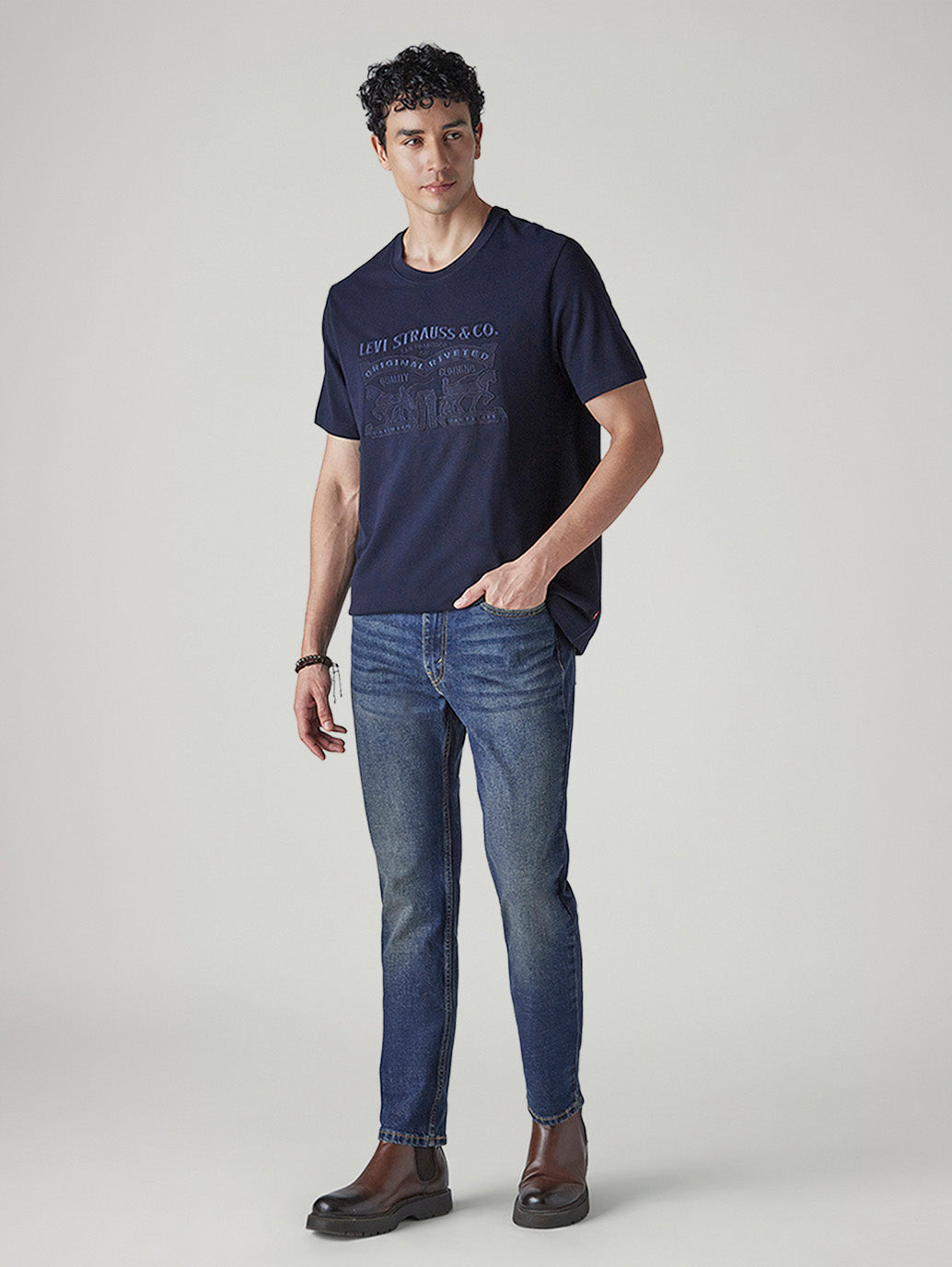 Men's 511 Blue Slim Fit Mid Rise Jeans