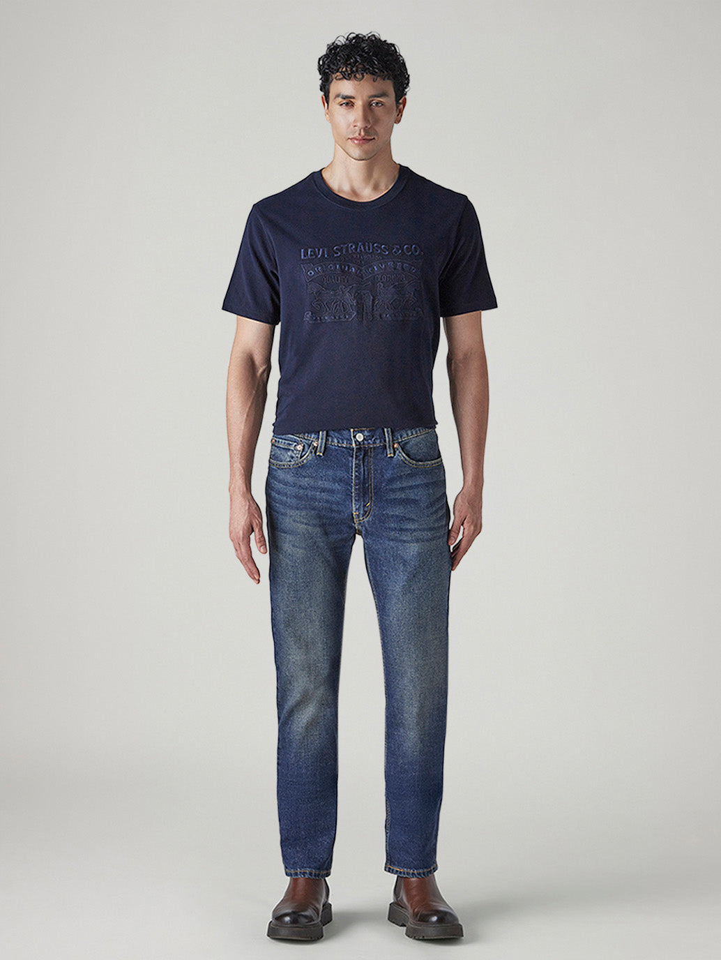Men's 511 Blue Slim Fit Mid Rise Jeans - Front View