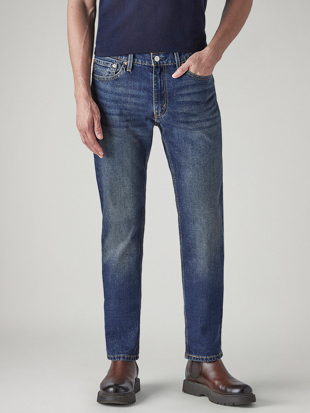 Men's 511 Blue Slim Fit Mid Rise Jeans - Front View