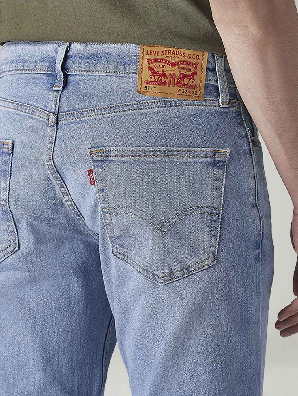 Men's 511 Light Indigo Slim Fit Mid Rise Jeans - 20 View