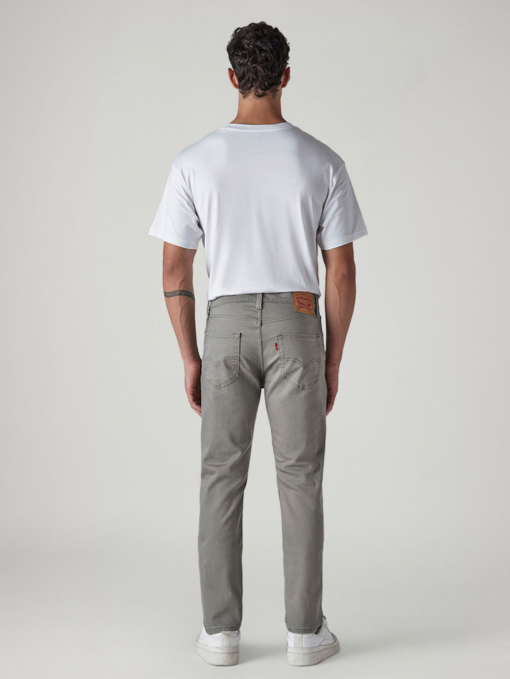 Men's 511 Grey Slim Fit Mid Rise Overdyed Jeans - Back View